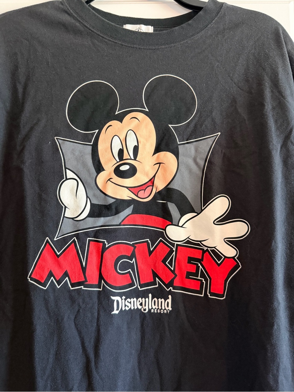 Disneyland Black Adult Mickey Graphic NWOT